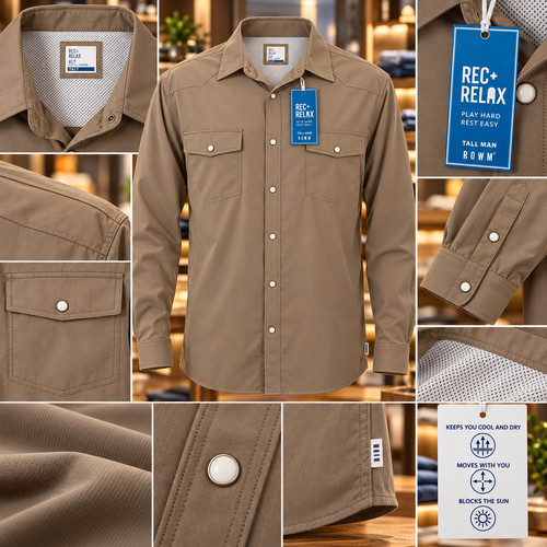 Rowm rec relax shirt - shirt, xlt